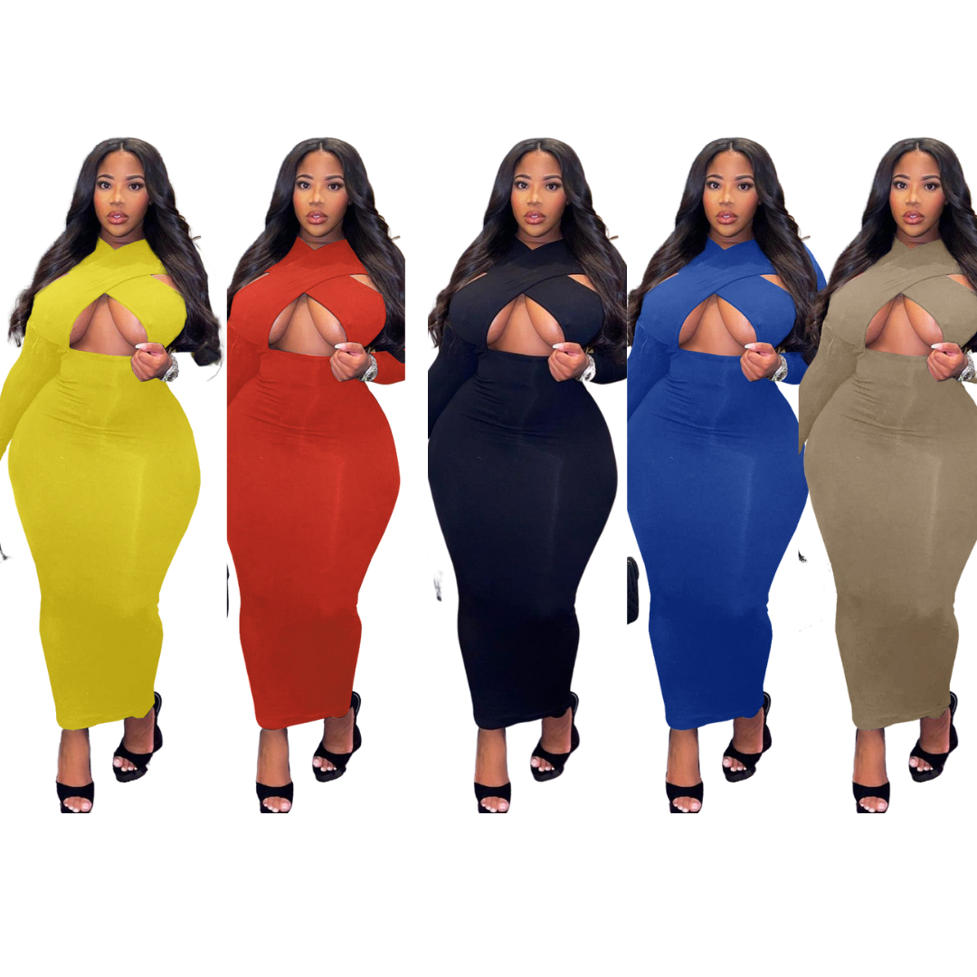 Hollow Out Sexy Maxi Dress Plus Size Dresses Simplygorgeous247 6369