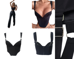 Crop Top Straps Boned Padded Corset Tops