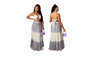 Custom printed bohemian two piece set