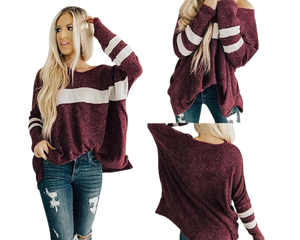 Burgundy cozy top