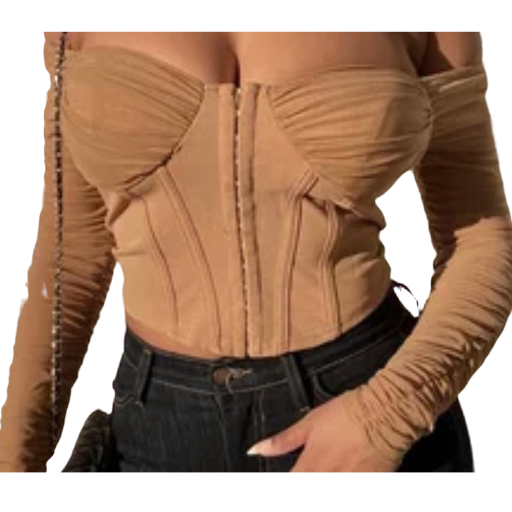 Nude corset top