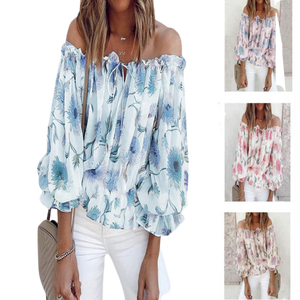 Off-shoulder Shirts Loose Blouse