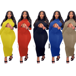 Hollow Out Sexy Maxi Dress Plus Size Dresses