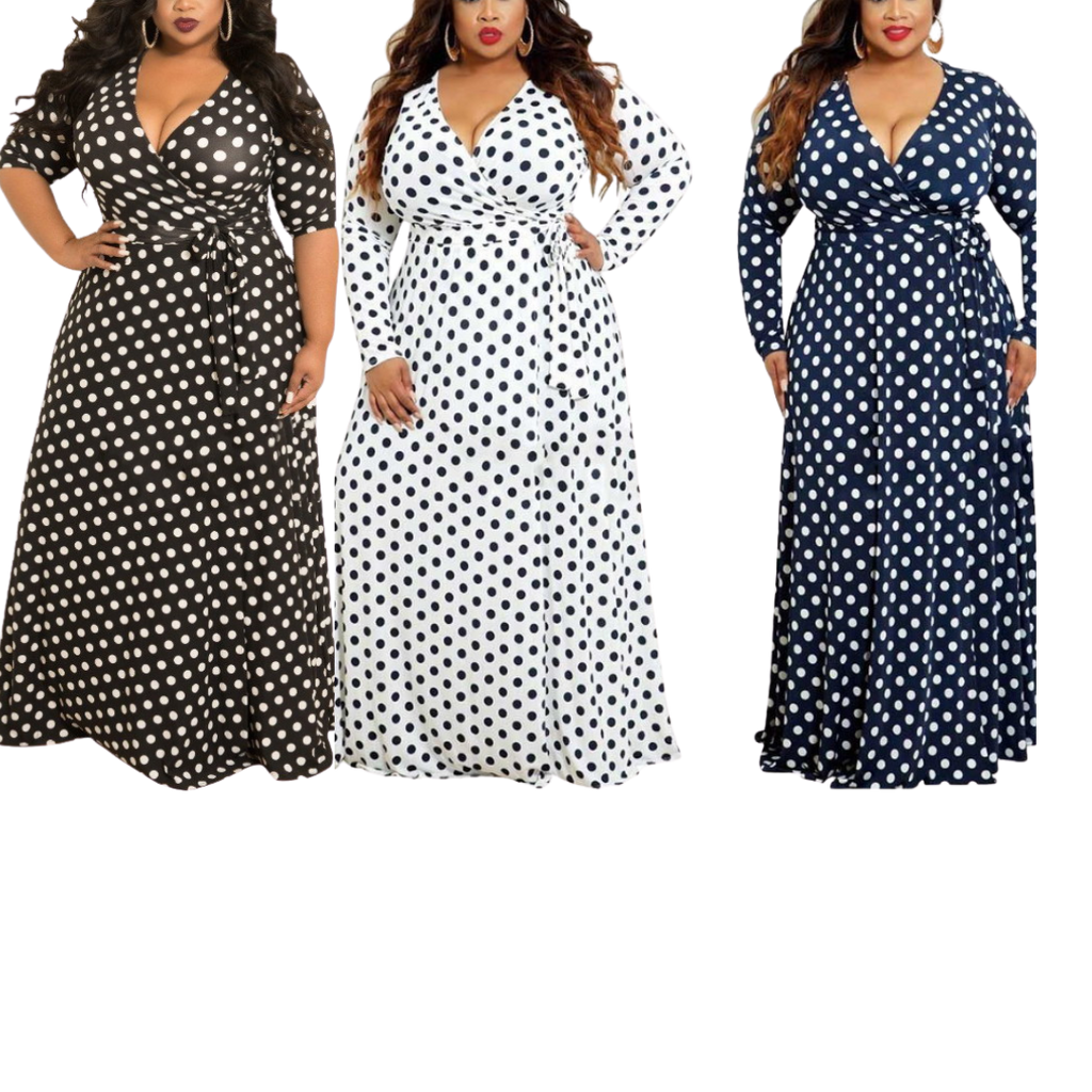 Long Sleeve Casual plus size dresses