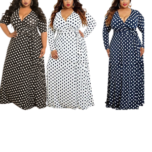 Long Sleeve Casual plus size dresses